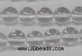 CRO362 15.5 inches 12mm round white crystal beads wholesale