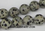 CRO385 15.5 inches 14mm round dalmatian jasper beads wholesale