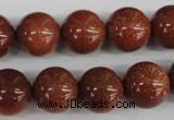 CRO394 15.5 inches 14mm round goldstone beads wholesale