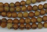 CRO41 15.5 inches 6mm round grain stone beads wholesale