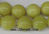 CRO454 15.5 inches 16mm round lemon jade beads wholesale