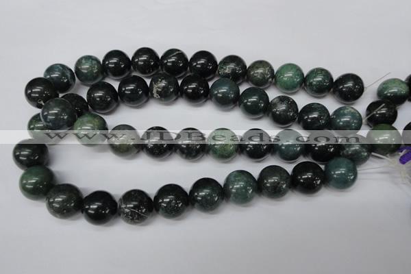 CRO480 15.5 inches 18mm round moss agate beads wholesale