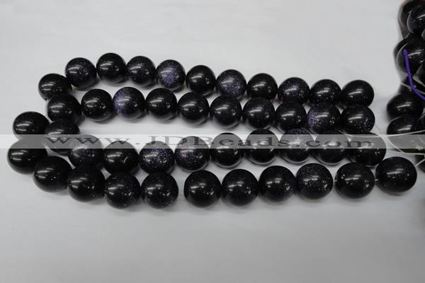 CRO487 15.5 inches 18mm round blue goldstone beads wholesale