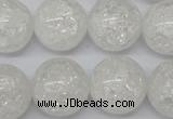 CRO497 15.5 inches 18mm round crack rock crystal beads wholesale