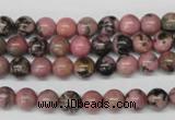 CRO51 15.5 inches 6mm round rhodonite gemstone beads wholesale