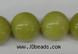 CRO539 15.5 inches 20mm round lemon jade beads wholesale