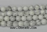 CRO55 15.5 inches 6mm round white howlite turquoise beads wholesale