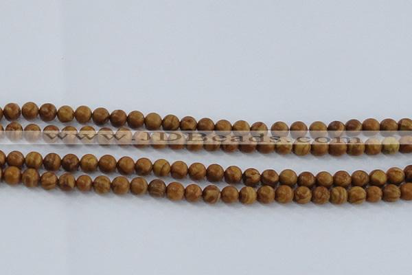 CRO552 15.5 inches 6mm round grain stone beads wholesale