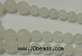 CRO712 15.5 inches 6mm – 14mm faceted round candy jade beads