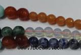 CRO727 15.5 inches 6mm – 14mm faceted round mixed gemstone beads