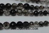 CRO749 15.5 inches 6mm – 14mm faceted round watermelon black beads