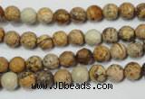 CRO761 15.5 inches 6mm faceted round picture jasper beads wholesale