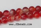 CRO80 15.5 inches 8mm round red agate gemstone beads wholesale