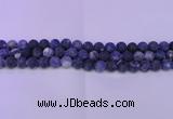 CRO802 15.5 inches 8mm round matte sodalite gemstone beads