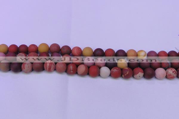 CRO820 15.5 inches 4mm round matte mookaite beads