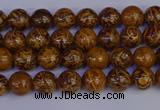 CRO880 15.5 inches 4mm round elephant blood stone beads