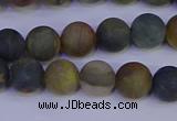 CRO912 15.5 inches 8mm round matte golden pietersite beads