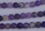 CRO920 15.5 inches 4mm round matte dogtooth amethyst beads