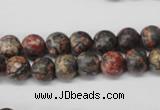 CRO94 15.5 inches 8mm round red leopard skin jasper beads wholesale