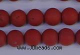 CRO943 15.5 inches 10mm round matte red jasper beads wholesale