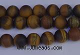 CRO961 15.5 inches 6mm round matte yellow tiger eye beads wholesale