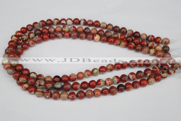 CRO99 15.5 inches 8mm round red jasper beads wholesale