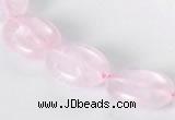 CRQ02 A grade 13*18mm oval natural rose quartz beads Wholesale