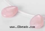 CRQ04 18*25mm flat teardrop A grade natural rose quartz beads