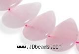 CRQ05 15 inch 20*30mm flat teardrop rose quartz beads Wholesale