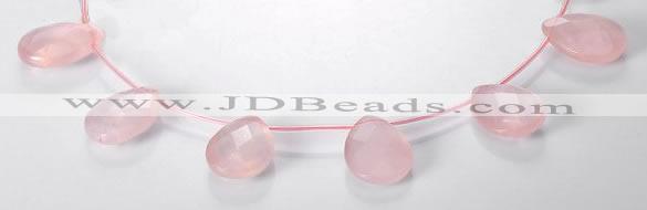 CRQ06 19*25mm faceted teardrop A grade natural rose quartz beads