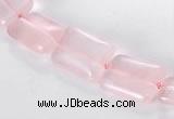 CRQ07 10*14mm rectangle A grade natural rose quartz beads