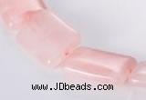 CRQ09 A grade 18*25mm rectangle natural rose quartz beads