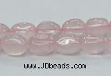 CRQ106 15.5 inches 9*12mm nugget natural rose quartz beads wholesale