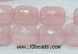 CRQ109 15.5 inches 20*20mm faceted square natural rose quartz beads