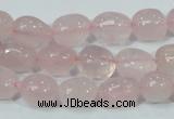 CRQ112 15.5 inches 10*13mm nugget natural rose quartz beads