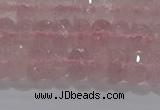 CRQ116 15.5 inches 5*8mm faceted rondelle rose quartz beads