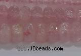 CRQ117 15.5 inches 6*10mm faceted rondelle rose quartz beads