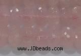 CRQ118 15.5 inches 7*12mm faceted rondelle rose quartz beads