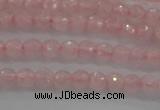 CRQ128 15.5 inches 4mm faceted round natural rose quartz beads