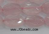 CRQ147 15.5 inches 12*16mm faceted oval natural rose quartz beads