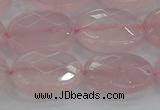 CRQ148 15.5 inches 13*18mm faceted oval natural rose quartz beads