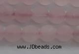 CRQ182 15.5 inches 8mm round matte rose quartz beads wholesale