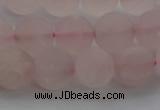 CRQ183 15.5 inches 10mm round matte rose quartz beads wholesale