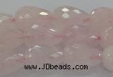 CRQ196 15.5 inches 10*14mm faceted teardrop natural rose quartz beads