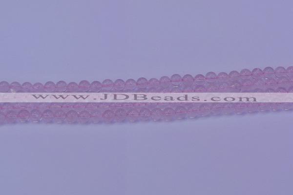 CRQ200 15.5 inches 4mm round Mozambique rose quartz beads