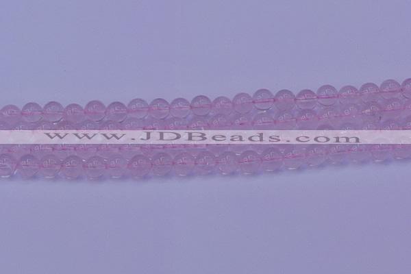 CRQ202 15.5 inches 8mm round Mozambique rose quartz beads