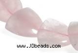 CRQ22 16 inches 25mm triangle rose quartz beads Wholesale