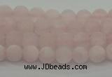 CRQ220 15.5 inches 4mm round matte rose quartz gemstone beads