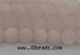 CRQ221 15.5 inches 6mm round matte rose quartz gemstone beads