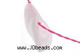 CRQ23 14*35mm daffodilly petal rose quartz beads Wholesale